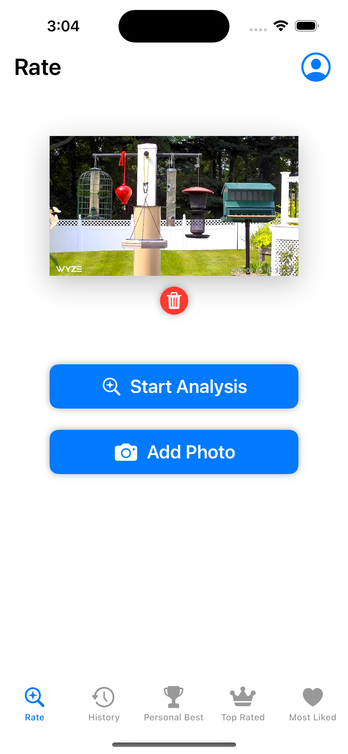 iPhone with Feeder Rater app